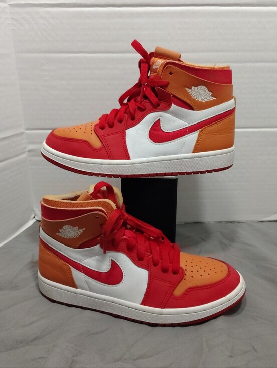 Jordan Shoes - Air Jordan 1 Mid High Zoom Air, Women # 8 US, CMFT Fire Red Hot Curry